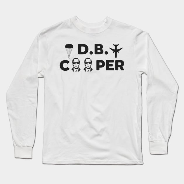 DB Cooper Font Long Sleeve T-Shirt by Verge of Puberty